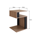 Ver imagem 3 de Mesa Lateral de Apoio 2 Nichos Montana/preto B74 Emovell