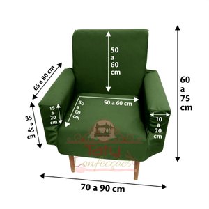 Capa Poltrona Sala.:verde Esmeralda