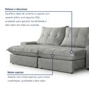 Ver mais imagens de Sofá Retrátil e Reclinável com Catraca Blindada 290cm Porto Veludo Jolie/Prata