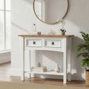 Ver imagem 2 de Aparador 2 Gavetas Madeira Maciça Branco