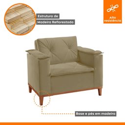 Poltrona para Sala de Estar Mônaco - 3