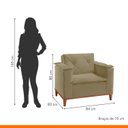 Ver imagem 7 de Poltrona para Sala de Estar Mônaco Jolie/Bege