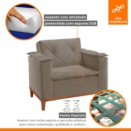 Poltrona para Sala de Estar Mônaco - 5