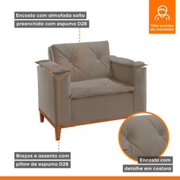 Poltrona para Sala de Estar Mônaco - 4