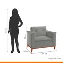 Ver imagem 7 de Poltrona para Sala de Estar Mônaco Jolie/Prata