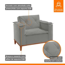 Poltrona para Sala de Estar Mônaco - 4