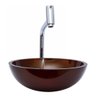 Cuba de Vidro 30 cm Marrom + Torneira Link + Válvula - 4