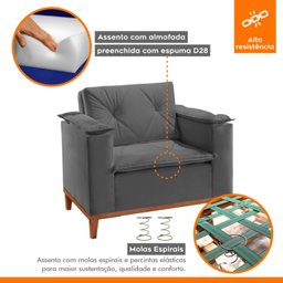 Poltrona para Sala de Estar Mônaco - 5