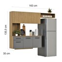 Ver imagem 3 de Armário de Cozinha Completo 6 Portas e 1 Gaveta Joana Ripado e Grafite