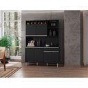 Ver imagem 5 de Armário Cozinha Completo Robin 6 Portas - Preto