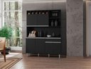 Ver imagem 5 de Armário Cozinha Completo Robin 6 Portas - Preto