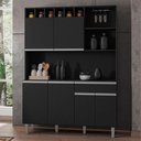 Ver imagem 4 de Armário Cozinha Completo Robin 6 Portas - Preto