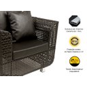 Ver imagem 3 de Jogo de Sofá e Poltronas Malibu com Mesa em Alumínio - Jardim, Área, Edícula, Piscina - Pedra Ferro