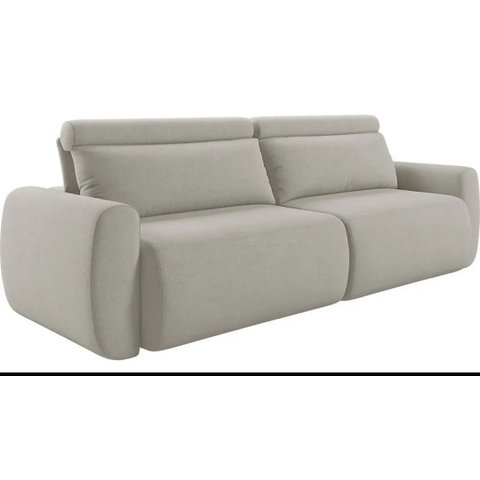 Sofá Belluno Suede/corino:1,9m Cinza