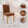 Mesa para Sala de Jantar Patricia 160 Cm com 6 Cadeiras Alice Cimol Nature/off White/madeira/terraco - 6