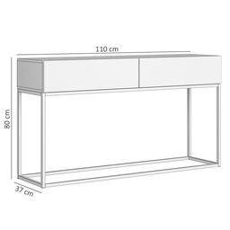 Buffet P/ Hall de Entrada 110cm  Aparador Estilo Robusto Industrial:nature - 2