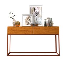 Buffet P/ Hall de Entrada 110cm  Aparador Estilo Robusto Industrial:nature - 3