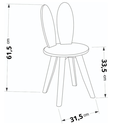 Ver imagem 3 de Conjunto Coelho Mesa 4 Cadeiras Infantil Pintura PU:Menta
