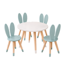 Ver imagem 2 de Conjunto Coelho Mesa 4 Cadeiras Infantil Pintura PU:Menta