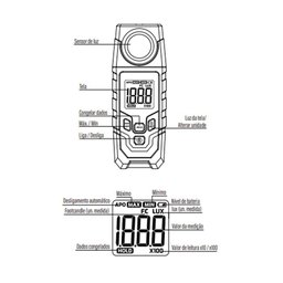 Luxímetro Digital Medidor de Iluminação Profissional Foxlux - 2