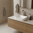 Ver imagem 3 de Cuba para Banheiro Badenza Agata de Sobrepor Quadrada 38x38cm Branco