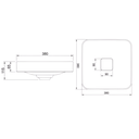 Ver imagem 6 de Cuba para Banheiro Badenza Agata de Sobrepor Quadrada 38x38cm Branco