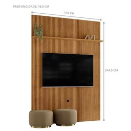 Painel para Tv 75 Polegadas Normandia Cumaru - 3