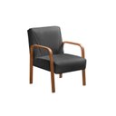 Ver imagem 2 de Kit 2 Poltronas Conjunto Cadeiras Moderna Braço Madeira Anita