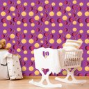 Ver imagem 1 de Papel de Parede Infantil - Lua, Sol e Estrelas 6 Arte Destaque 2 Metros