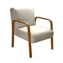 Ver imagem 2 de Kit 2 Poltronas Cadeira Moderna Braço Madeira Anita