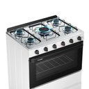 Ver imagem 3 de Fogão a Gás Esmaltec Ideal Pop 5 Bocas com Forno 50l Branco e Mesa Inox Limpa Fácil