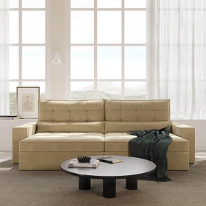Sofá Retrátil e Reclinável 4 Lugares 300cm Embaúba Extra CabeCasa MadeiraOriginals