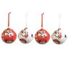Jogo 4 Bolas Natalinas Mickey Pateta e Pluto 8cm Disney - 1