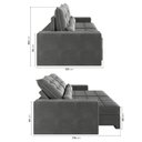 Ver imagem 4 de Sofá Retrátil e Reclinável 4 Lugares 300cm Embaúba Extra CabeCasa MadeiraOriginals Cinza Diamante