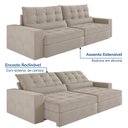 Ver imagem 5 de Sofá Retrátil e Reclinável 4 Lugares 300cm Embaúba Extra CabeCasa MadeiraOriginals