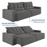 Sofá Retrátil e Reclinável 4 Lugares 300cm Embaúba Extra CabeCasa MadeiraOriginals - 5