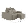 Sofá Retrátil e Reclinável 3 Lugares 180cm Embaúba Extra CabeCasa MadeiraOriginals - 3