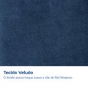 Ver imagem 4 de Sofá Retrátil Reclinável 3 Lugares 180cm Porta Copos e USB Embaúba Extra CabeCasa MadeiraOriginals Azul Diamante