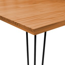 Mesa Jantar Industrial Madeira Maciça Lanna 1,60m - Imbuia - 3
