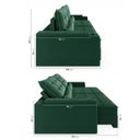 Ver imagem 6 de Sofá Retrátil Reclinável 3 Lugares 180cm Porta Copos e USB Embaúba Extra CabeCasa MadeiraOriginals Verde Diamante