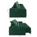 Ver imagem 6 de Sofá Retrátil Reclinável 3 Lugares 180cm Porta Copos e USB Embaúba Extra CabeCasa MadeiraOriginals Verde Diamante