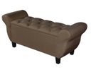 Ver imagem 1 de Recamier Baú para Cama Casal Ana 1,30m Estofado Retro Premium Closet Estilo Decorativo Cor Marrom