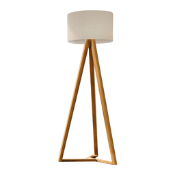 Luminária de Chão Classic Tripé 1,58m 110v Madeira Mel com Cúpula - 2