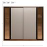 Guarda Roupa Casal 4 Portas Vidro Reflecta e 4 Gavetas Estônia - Nogueira/nude Prime Tx - 2