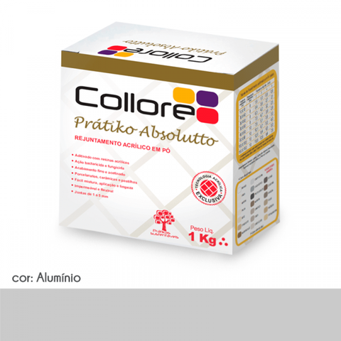 Rejunte Acrílico para Piscina Absoluto Cor Alumínio - Collore Pratiko - 1kg