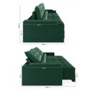 Ver imagem 6 de Sofá Retrátil Reclinável 3 Lugares 190cm Porta Copos e USB Embaúba Extra CabeCasa MadeiraOriginals Verde Diamante