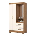 Ver imagem 1 de Guarda Roupa 2 Portas 3 Gavetas Nature/off White - Briz