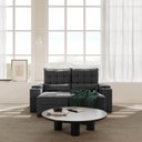 Ver imagem 2 de Sofá Retrátil Reclinável 3 Lugares 190cm Porta Copos e USB Embaúba Extra CabeCasa MadeiraOriginals Cinza Diamante