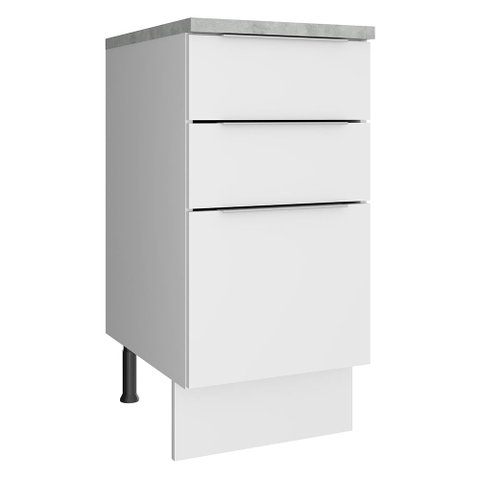 Balcão Madesa Stella 40 cm 3 Gavetas Branco