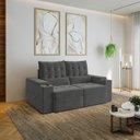 Ver imagem 1 de Sofá Retrátil Reclinável 3 Lugares 190cm Porta Copos e USB Embaúba Extra CabeCasa MadeiraOriginals